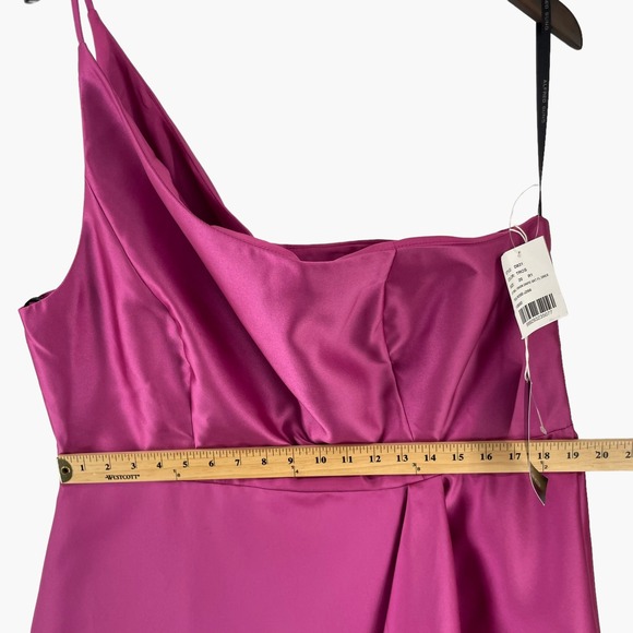 Alfred Sung Draped One Shoulder Dress In Tea Rose Pink Size 20 D831 - Picture 7 of 8